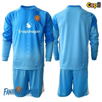 Manchester United Portarii Echipament de Fotbal Replică 2025-26 Copii Acasa Mâneci Lungi (+ Șorturi)
